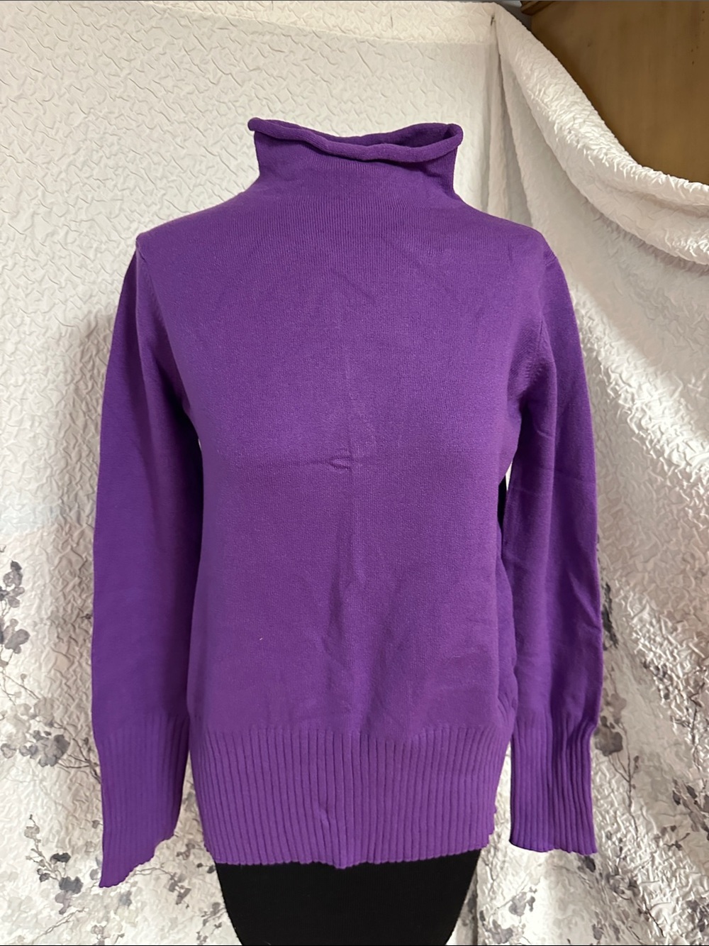 French Connection Purple Turtleneck Sweater